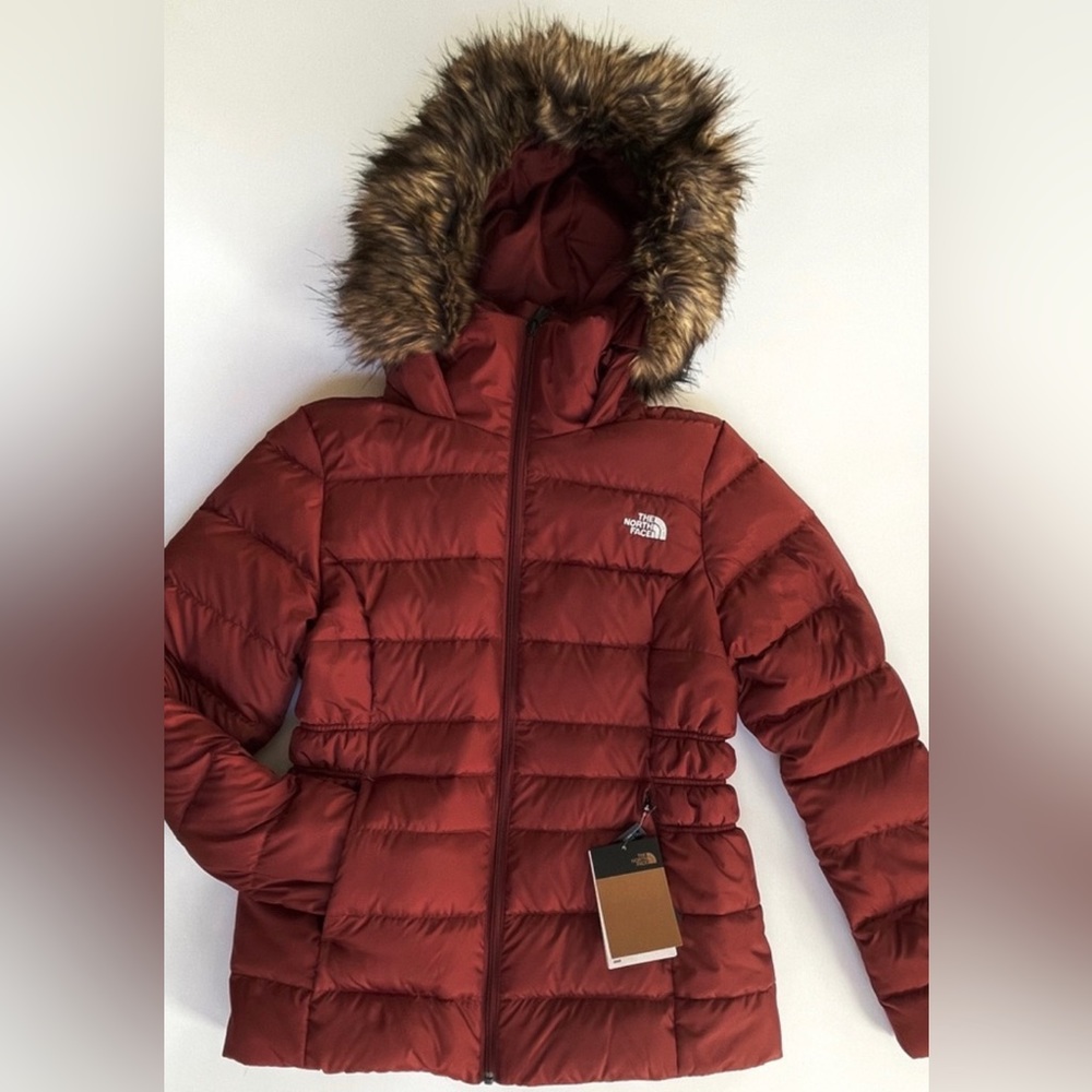 The North Face Gotham II goose down puffer jacket Brick Red women’s size small